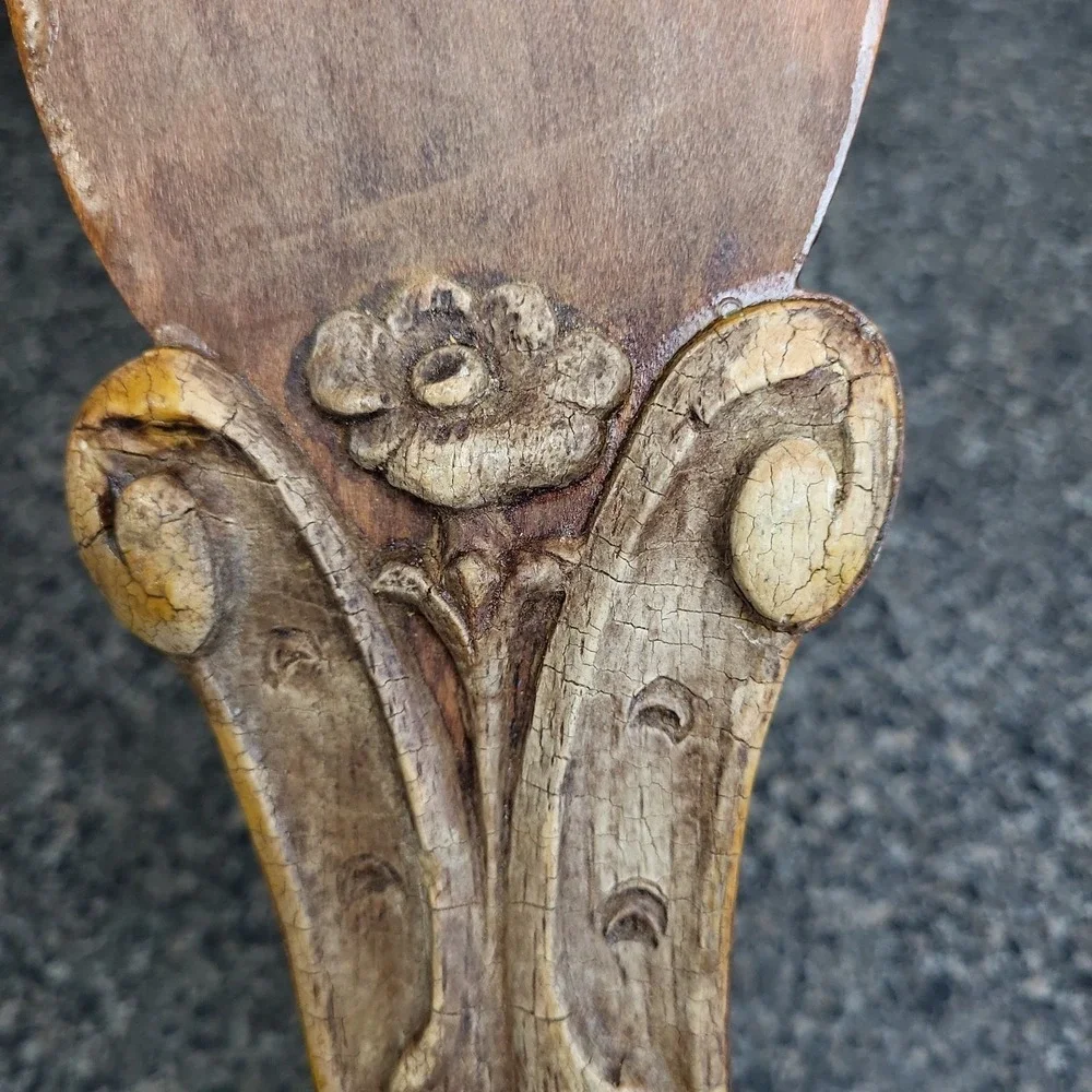 VINTAGE Hand-Carved 2-Sided Wooden Decorative Wall Paddle Spoon Country‎ Rustic